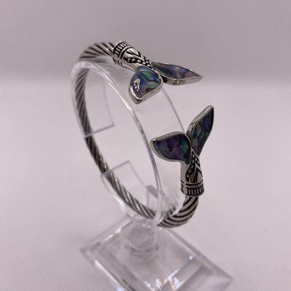 Mermaid Tales Metal Adjustable Cuff Bangle Bracelet